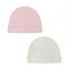 18BABY 22B: 2 Pack Ribbed Hat (One Size)
